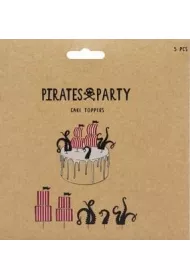 PartyDeco Toppery na tort Piraci i o�miornice 13.5x21cm