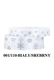 Pogotowie Florystyczno �lubne Wst��ka satynowa �nie�ynki 25mm/22mb