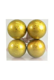 Bombki z efektem rosy z�ote 4 szt.