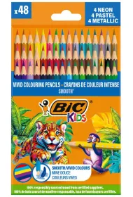 Kredki drewniane Kids Smooth ECO 48 szt BIC