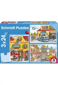 Puzzle 3x24 el. S�u�by ratownicze Schmidt