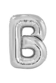Amscan Balon foliowy litera B srebrna 59x86cm