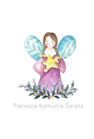 Clear Creations Karnet Swarovski kwadrat CL107 Komunia Dziewczynka