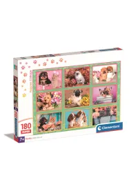 Puzzle 180 el. Super Puppies Collage Clementoni