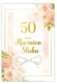 Karnet 50 Rocznica �lubu, r�e B6 LUX