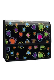 Panta Plast Teczka z klapk� na rzepy z nadrukiem A4 Hearts