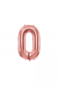 PartyDeco Balon foliowy 0 r�owe z�oto 86 cm