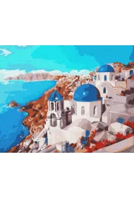 Ideyka Malowanie po numerach - Krajobraz Santorini 40x50cm