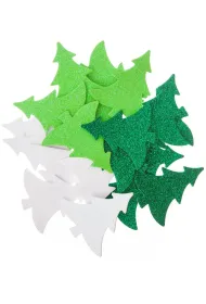 dpCraft Naklejki z pianki brokat choinki 30 szt.