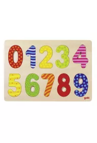 Puzzle 10 cyferki drewniane Goki