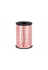 PartyDeco Wst��ka plastikowa r�owe z�oto 5 mmx225m
