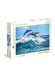 Puzzle 500 el. High Quality Collection. Delfiny Clementoni