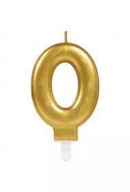 Amscan �wieczka cyferka 0 Sparkling Celebrations z�ota