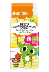 Biominki Chrupki kukurydziano-jaglane spirale bezglutenowe 60 g Bio