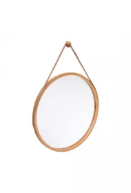5five Simply Smart Bambusowe lustro cienne na pasku 38 cm
