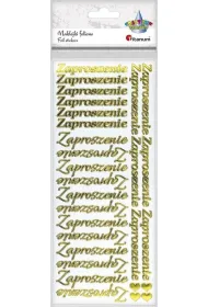 Titanum Naklejki foliowe napis Zaproszenie 28 szt szt