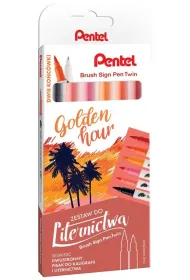 Pentel Zestaw do liternictwa Brush SESW30-ST6GHPL 6 kolor�w