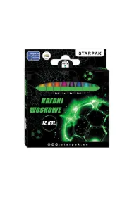Kredki woskowe 12 kolor�w Football STARPAK 580604