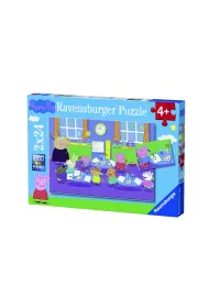 Puzzle 2x24 el. �winka Peppa i ca�a klasa Ravensburger