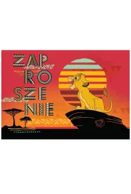 Kukartka Zaproszenie Kr�l Lew ZD-013 5 szt.