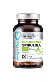 Myvita Silver Spirulina 100% Suplement diety 100 kaps. Bio