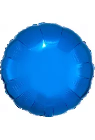 Amscan Balon foliowy metalik niebieski okr�g�y 43cm