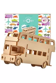 Drewniane Puzzle Model 3D - Autobus Robotime