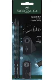 Faber-Castell Zestaw sparkle midnight ocean  2 o��wki+ temper�wka sleeve mini + gumka sleeve mini blister