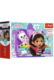 Puzzle mini 54 el. Z Gabi zawsze jest weso�o. Koci Domek Gabi Trefl