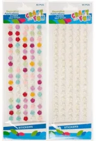 Craft with Fun Ozdoba - samoprzylepne plastikowe kwiatki