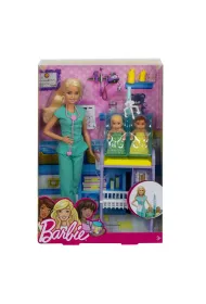 Barbie - Lalka Lekarz Pediatra i Mali Pacjenci + Akcesoria Mattel