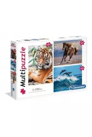 Puzzle 3x1000 el. Animals 08010 Clementoni