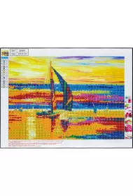 Centrum Diamentowa mozaika 5D - Boat 30x40cm
