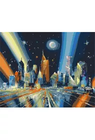 Ideyka Malowanie po numerach - Promienie metropolii 40x50cm