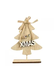 Arpex Ozdoba �wi�teczna drewniana Choinka z dzwoneczkiem 10x15x4 cm