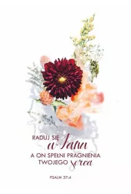 Koinonia Kartka - Raduj si� w Panu... - kwiat bordo
