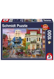 Puzzle 1000 el. Miasto portowe Schmidt