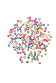 Dalprint Koraliki drewniane kulki t�czowe 8-10mm, 40g