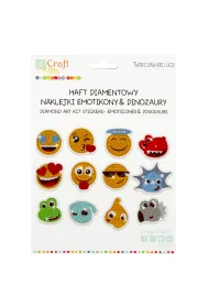 Haft diamentowy - naklejki emotikony i dinozaury Dalprint