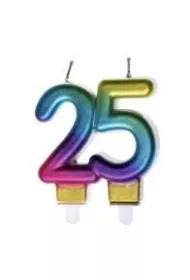 GoParty �wieczka urodzinowa 25 kolorowa