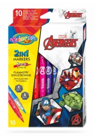 Patio Flamastry dwustronne Colorino Kids Avengers 10 szt.