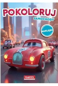 Pokoloruj. Samochody z naklejkami