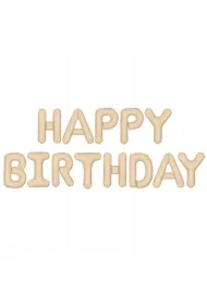 PartyDeco Balon foliowy Happy Birthday be� 340x35cm