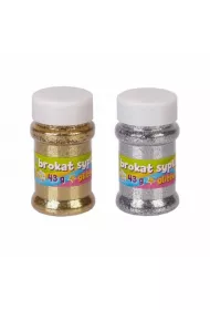 Brokat z�oty/srebrny Astra