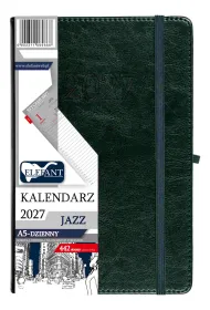 Kalendarz 2027 Jazz A5 dzienny zielony