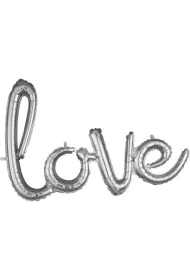 Amscan Balon foliowy Love srebrny