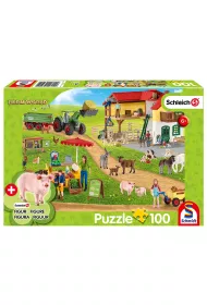 Puzzle 100 el. Ekologiczna �ywno�� + figurka Schleich