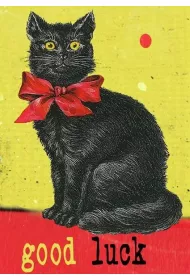 Madame Treacle Karnet B6 z kopert� Czarny kot Good Luck