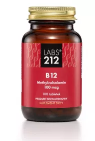 Labs212 B12 Methylcobalamin 100 mcg Suplement diety 180 tab.