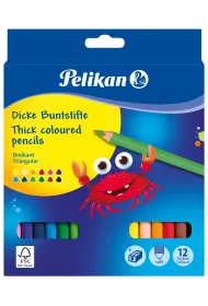 Pelikan Kredki Jumbo + temper�wka 12 szt.